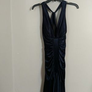Navy blue evening gown